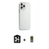 MARSİLYAN™- iPhone 15 Pro Max Kılıf Kutup Doku Koleksiyonu - Siyah Joko Magic 5D Hayalet Cam + PVD Metal Kamera Lens - TU