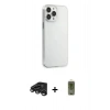 MARSİLYAN™- iPhone 15 Pro Max Kılıf Kutup Doku Koleksiyonu - Siyah Joko Magic 5D Hayalet Cam + Raze Metal Kamera Lens - TMGI