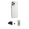 MARSİLYAN™- iPhone 15 Pro Max Kılıf Kutup Doku Koleksiyonu - Siyah Polymer Nano Ekran Koruyucu + Raze Metal Kamera Lens - SH