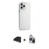 MARSİLYAN™- iPhone 15 Pro Max Kılıf Kutup Doku Koleksiyonu - Siyah Vanessa Magic Hayalet Cam + Raze Metal Kamera Lens - TMGI