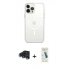 MARSİLYAN™- iPhone 15 Pro Max Kılıf Kutup Klasik Serisi - Şeffaf Pasifik Cam Ekran Koruyucu + Raze Metal Kamera Lens - LT