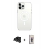MARSİLYAN™- iPhone 15 Pro Max Kılıf Kutup Klasik Serisi - Siyah Bilvis 3D Cam Ekran Koruyucu + Raze Metal Kamera Lens - TMGI