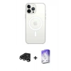 MARSİLYAN™- iPhone 15 Pro Max Kılıf Kutup Klasik Serisi - Siyah Bilvis 5in1 3D Magic Cam Ekran Koruyucu + Raze Metal Kamera Lens - TMGI