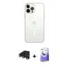 MARSİLYAN™- iPhone 15 Pro Max Kılıf Kutup Klasik Serisi - Siyah Bilvis 5in1 5D Magic Hayalet Cam Ekran Koruyucu + Raze Metal Kamera Lens - LT