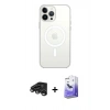 MARSİLYAN™- iPhone 15 Pro Max Kılıf Kutup Klasik Serisi - Siyah Bilvis 5in1 5D Magic Hayalet Cam Ekran Koruyucu + Raze Metal Kamera Lens - TMGI