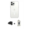 MARSİLYAN™- iPhone 15 Pro Max Kılıf Kutup Klasik Serisi - Siyah Bilvis Hayalet Cam Ekran Koruyucu + Raze Metal Kamera Lens - SH