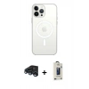 MARSİLYAN™- iPhone 15 Pro Max Kılıf Kutup Klasik Serisi - Siyah Bilvis Hayalet Cam Ekran Koruyucu + Raze Metal Kamera Lens - LT