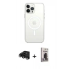 MARSİLYAN™- iPhone 15 Pro Max Kılıf Kutup Klasik Serisi - Siyah Bilvis Hayalet Cam Ekran Koruyucu + Raze Metal Kamera Lens - SH