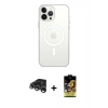 MARSİLYAN™- iPhone 15 Pro Max Kılıf Kutup Klasik Serisi - Siyah Buffer Cam Ekran Koruyucu + Raze Metal Kamera Lens - GS