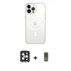MARSİLYAN™- iPhone 15 Pro Max Kılıf Kutup Klasik Serisi - Siyah Joko Magic 5D Hayalet Cam + PVD Metal Kamera Lens - SH