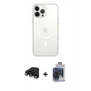 MARSİLYAN™- iPhone 15 Pro Max Kılıf Kutup Klasik Serisi - Siyah Vanessa Magic Cam + Raze Metal Kamera Lens - SH