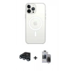 MARSİLYAN™- iPhone 15 Pro Max Kılıf Kutup Klasik Serisi - Siyah Vanessa Magic Hayalet Cam + Raze Metal Kamera Lens - LT
