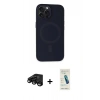 MARSİLYAN™- iPhone 15 Pro Max Kılıf Kutup Serisi - Şeffaf Pasifik Cam Ekran Koruyucu + Raze Metal Kamera Lens - SH