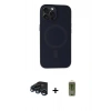 MARSİLYAN™- iPhone 15 Pro Max Kılıf Kutup Serisi - Siyah Joko Magic 5D Hayalet Cam + Raze Metal Kamera Lens - LT