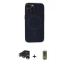 MARSİLYAN™- iPhone 15 Pro Max Kılıf Kutup Serisi - Siyah Joko Magic 5D Hayalet Cam + Raze Metal Kamera Lens - GS