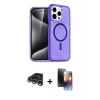 MARSİLYAN™- iPhone 15 Pro Max Kılıf Nova Asil Prime - Siyah 3D Antistatik Mat Seramik Nano Ekran Koruyucu + Raze Metal Kamera Lens - GS