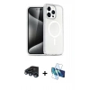 MARSİLYAN™- iPhone 15 Pro Max Kılıf Nova Asil Prime - Siyah 3D Antistatik Seramik Nano Ekran Koruyucu + Raze Metal Kamera Lens - LT