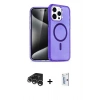MARSİLYAN™- iPhone 15 Pro Max Kılıf Nova Asil Prime - Siyah Bilvis 0.18mm Plus Cam Ekran Koruyucu + Raze Metal Kamera Lens - GS