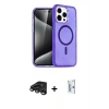 MARSİLYAN™- iPhone 15 Pro Max Kılıf Nova Asil Prime - Siyah Bilvis 0.18mm Plus Cam Ekran Koruyucu + Raze Metal Kamera Lens - TMGI