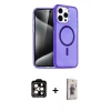 MARSİLYAN™- iPhone 15 Pro Max Kılıf Nova Asil Prime - Siyah Bilvis 3D Cam Ekran Koruyucu + PVD Metal Kamera Lens - TU