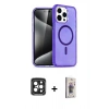 MARSİLYAN™- iPhone 15 Pro Max Kılıf Nova Asil Prime - Siyah Bilvis 3D Cam Ekran Koruyucu + PVD Metal Kamera Lens - SH
