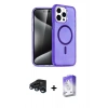 MARSİLYAN™- iPhone 15 Pro Max Kılıf Nova Asil Prime - Siyah Bilvis 5in1 3D Magic Cam Ekran Koruyucu + Raze Metal Kamera Lens - LT