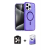 MARSİLYAN™- iPhone 15 Pro Max Kılıf Nova Asil Prime - Siyah Bilvis 5in1 5D Magic Hayalet Cam Ekran Koruyucu + PVD Metal Kamera Lens - TU