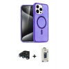 MARSİLYAN™- iPhone 15 Pro Max Kılıf Nova Asil Prime - Siyah Bilvis Hayalet Cam Ekran Koruyucu + Raze Metal Kamera Lens - LT