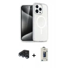 MARSİLYAN™- iPhone 15 Pro Max Kılıf Nova Asil Prime - Siyah Bilvis Hayalet Cam Ekran Koruyucu + Raze Metal Kamera Lens - LT