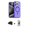 MARSİLYAN™- iPhone 15 Pro Max Kılıf Nova Asil Prime - Siyah Bilvis Hayalet Cam Ekran Koruyucu + Raze Metal Kamera Lens - SH