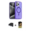 MARSİLYAN™- iPhone 15 Pro Max Kılıf Nova Asil Prime - Siyah Buffer Cam Ekran Koruyucu + Raze Metal Kamera Lens - LT