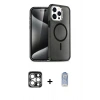 MARSİLYAN™- iPhone 15 Pro Max Kılıf Nova Asil Prime - Siyah Joko Magic 5D Cam + PVD Metal Kamera Lens - GS