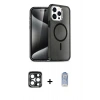 MARSİLYAN™- iPhone 15 Pro Max Kılıf Nova Asil Prime - Siyah Joko Magic 5D Cam + PVD Metal Kamera Lens - LT