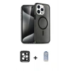 MARSİLYAN™- iPhone 15 Pro Max Kılıf Nova Asil Prime - Siyah Joko Magic 5D Cam + PVD Metal Kamera Lens - SH
