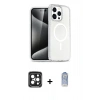 MARSİLYAN™- iPhone 15 Pro Max Kılıf Nova Asil Prime - Siyah Joko Magic 5D Cam + PVD Metal Kamera Lens - SH