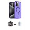 MARSİLYAN™- iPhone 15 Pro Max Kılıf Nova Asil Prime - Siyah Joko Magic 5D Cam + PVD Metal Kamera Lens - TU