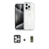 MARSİLYAN™- iPhone 15 Pro Max Kılıf Nova Asil Prime - Siyah Joko Magic 5D Hayalet Cam + PVD Metal Kamera Lens - GS