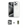 MARSİLYAN™- iPhone 15 Pro Max Kılıf Nova Asil Prime - Siyah Joko Magic 5D Hayalet Cam + PVD Metal Kamera Lens - LT