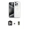 MARSİLYAN™- iPhone 15 Pro Max Kılıf Nova Asil Prime - Siyah Joko Magic 5D Hayalet Cam + PVD Metal Kamera Lens - TU
