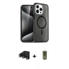 MARSİLYAN™- iPhone 15 Pro Max Kılıf Nova Asil Prime - Siyah Joko Magic 5D Hayalet Cam + Raze Metal Kamera Lens - SH