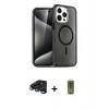 MARSİLYAN™- iPhone 15 Pro Max Kılıf Nova Asil Prime - Siyah Joko Magic 5D Hayalet Cam + Raze Metal Kamera Lens - LT
