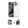 MARSİLYAN™- iPhone 15 Pro Max Kılıf Nova Asil Prime - Siyah Vanessa Magic Cam + PVD Metal Kamera Lens - GS