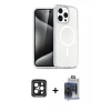 MARSİLYAN™- iPhone 15 Pro Max Kılıf Nova Asil Prime - Siyah Vanessa Magic Cam + PVD Metal Kamera Lens - SH