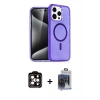 MARSİLYAN™- iPhone 15 Pro Max Kılıf Nova Asil Prime - Siyah Vanessa Magic Cam + PVD Metal Kamera Lens - TU