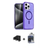 MARSİLYAN™- iPhone 15 Pro Max Kılıf Nova Asil Prime - Siyah Vanessa Magic Cam + Raze Metal Kamera Lens - SH