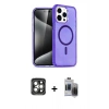 MARSİLYAN™- iPhone 15 Pro Max Kılıf Nova Asil Prime - Siyah Vanessa Magic Hayalet Cam + PVD Metal Kamera Lens - GI