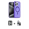 MARSİLYAN™- iPhone 15 Pro Max Kılıf Nova Asil Prime - Siyah Vanessa Magic Hayalet Cam + PVD Metal Kamera Lens - LT
