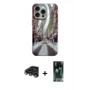 MARSİLYAN™- iPhone 15 Pro Max Kılıf Nova Doku Prime - Siyah 360 Mat Full Body Arka Koruyucu + Raze Metal Kamera Lens - LT