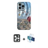 MARSİLYAN™- iPhone 15 Pro Max Kılıf Nova Doku Prime - Siyah 3D Antistatik Seramik Nano Ekran Koruyucu + PVD Metal Kamera Lens - LT
