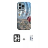 MARSİLYAN™- iPhone 15 Pro Max Kılıf Nova Doku Prime - Siyah Bilvis 0.18mm Plus Cam Ekran Koruyucu + PVD Metal Kamera Lens - GS